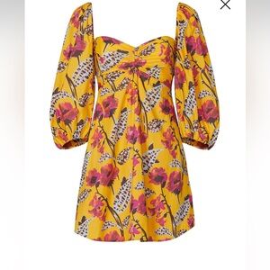 A.L.C. Elle Floral Yellow Dress